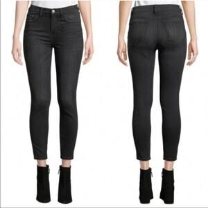 Current/Elliott High Waisted Stud Stiletto Jeans In Sultry Black Wash Size 29